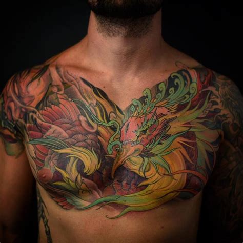 Chronic Ink Tattoo Toronto Tattoo Full Chest Phoenix Tattoo Completed