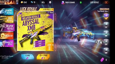 Spin to get new items in garena free fire luck royale. FREE FIRE WEAPON ROYALE spin Sonu Gaming - YouTube