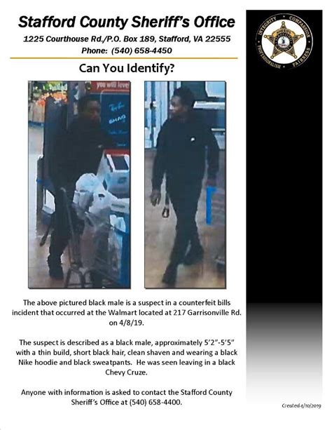 Walmart Counterfeiter Sought In Stafford Police Fredericksburg Va Patch