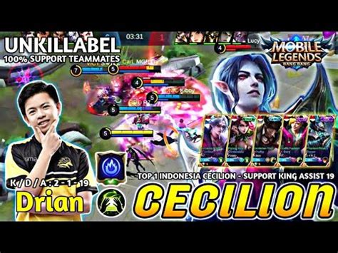 META SUPPORT CECILION GAMEPLAY BUILD CECILION 2020 TOP 1 INDONESIA