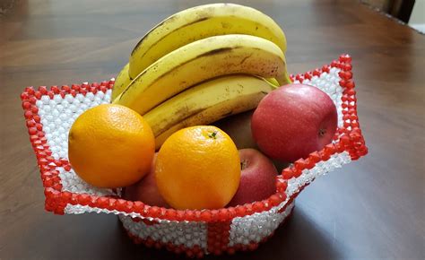 Unique Decorative Beaded Fruit Basket Also Good For Storage Etsy