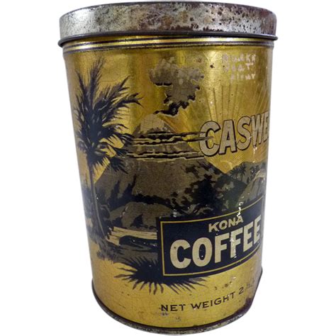 Coffee Tin for Caswell's Kona Coffee | Coffee tin, Kona coffee, Coffee