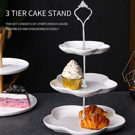 2x10 X Sets 2 Or 3 Tier Cake Plate Stand Fittings Silver Plate Stands
