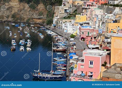 Procida Beautiful Island In The Mediterranean Sea Coast Marina Della