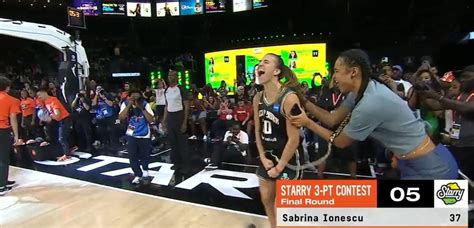 sabrina ionescu won the 2023 wnba 3 point contest with a historic final round gonetrending