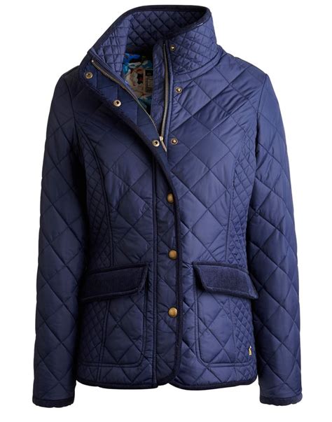 Joules Ladies Moredale Quilted Jacket Navy Qmoredale Jacket Ss14