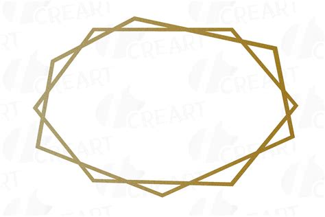 Glitter Golden Elegant Wedding Geometric Frames Png 209981