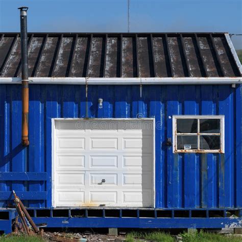 Colorful And Rustic Royal Blue Shed Editorial Photo Image Of Door