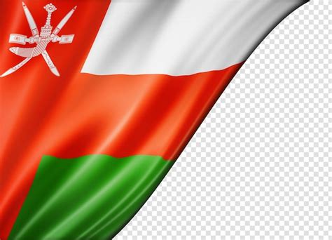 Premium Psd Oman Flag Isolated On White Banner