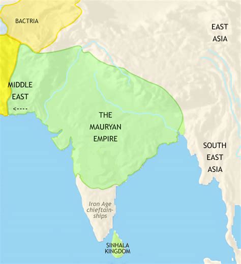 Map Of India And South Asia In 200 Ce The Kushan Empire Timemaps