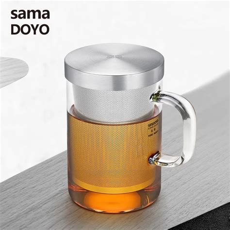 Samadoyo Multi Function Tea Infuser Mug High Borosilicate Glass Tea Cup Maker Healthy Household
