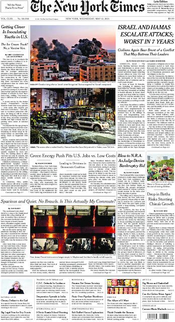 The New York Times International Edition In Print For Thursday May 13
