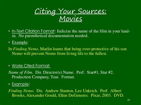 You may be citing the movie as a whole as an example of a certain way of thinking or type of behavior. Ms. Forrester's Guide to Research Papers 2015
