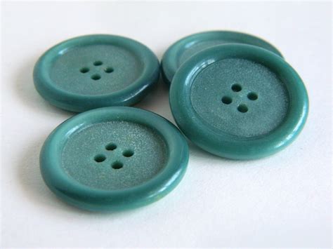 Vintage Buttons Set Of 4 Vintage 1930s Green Plastic Buttons Craft