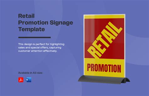 Retail Promotion Signage Template In Word Pdf Download