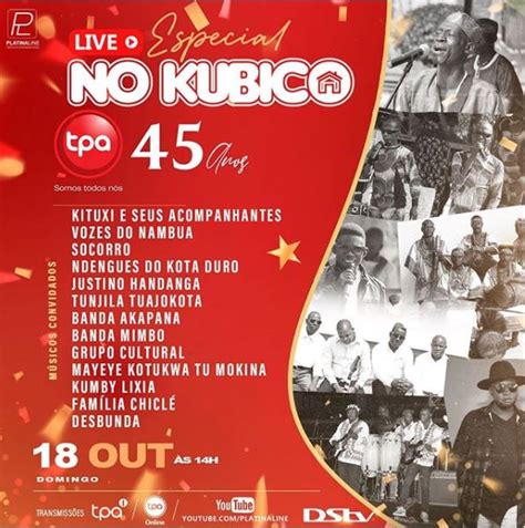 Especial Live No Kubico 45 Anos Da Tpa Ver Angola Diariamente