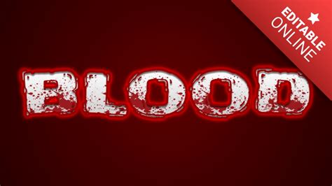 Bloody Text Effect Font Generator