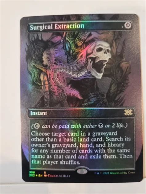 Mtg Surgical Extraction Borderless Double Masters 2022 356 Foil Rare