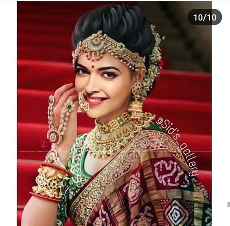 Pin By Darsha On Deepika Padukone Indian Bridal Hairstyles Indian