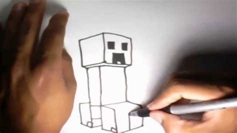 Como Dibujar Un Creeper Minecraft L How To Draw A Minecraft Creeper