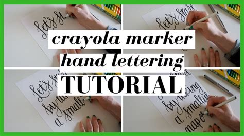 Crayola Marker Hand Lettering Tutorial Michelle Cherie Youtube