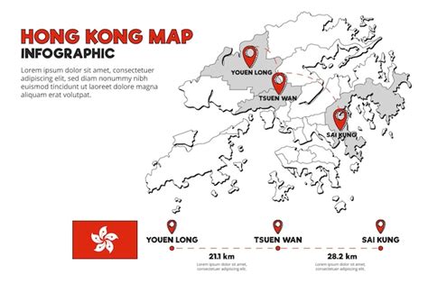 Free Vector Hong Kong Map Infographic Template