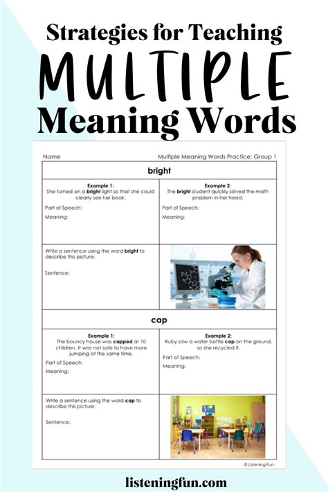 How To Teach Multiple Meaning Words Using 4 Easy Strategies — Listening Fun