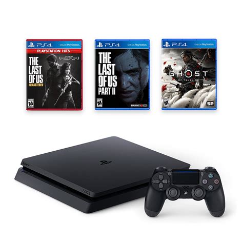 Buy Playstation 4 1tb Console With The Last Of Us And Ghost Of Tsushima Ps4 Slim 1tb Jet Black