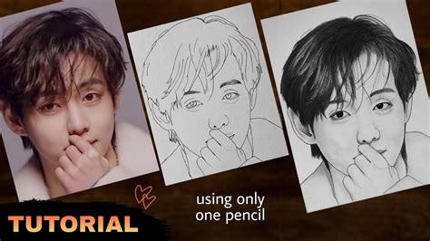 How To Draw Bts V Step By Step Drawing Tutorial For Beginners