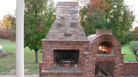 Corner Fireplace Patio Covered Pizza Oven Simple Outdoor