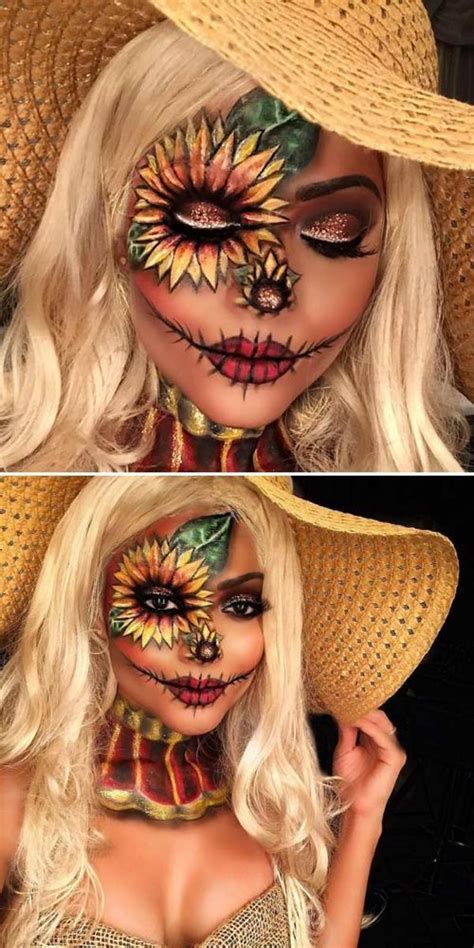 45 Cool Halloween Costume Ideas For Women Scarecrow Halloween Makeup