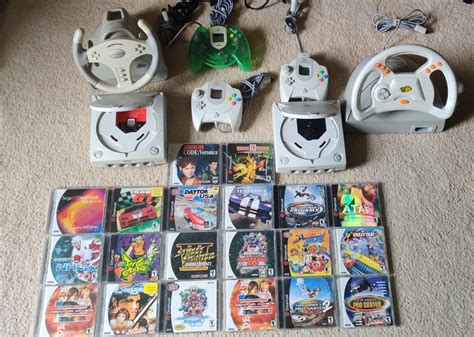my dreamcast collection the dreamcast on the right i got on 9 9 99 dreamcast