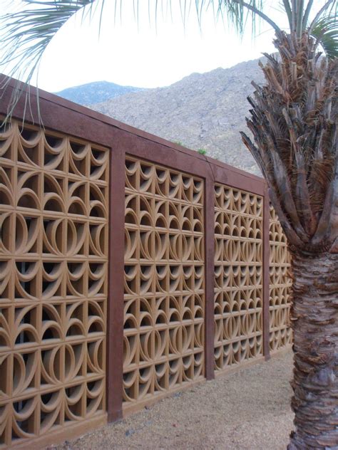 Mid Century Modern Screen Wall Modern Design Breeze Block Wall