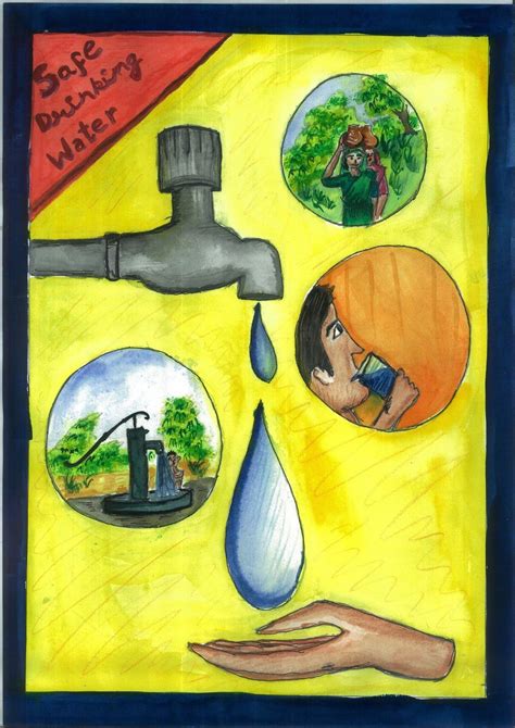 Painting Save Water Poster Drawing Water Poster Save