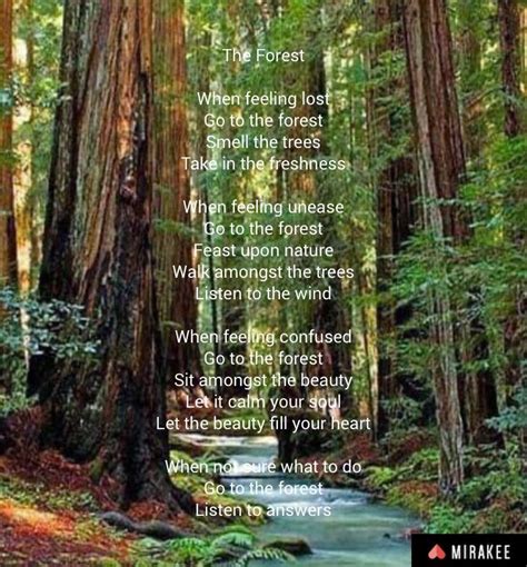 The Forest Nature Poem Walking In Nature Nature Inspiration