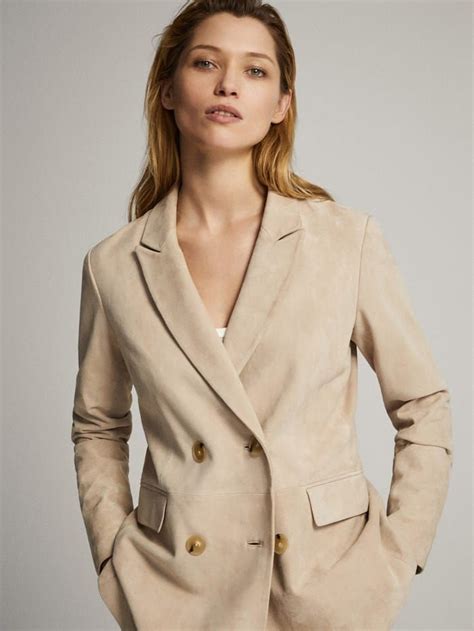 SUEDE BLAZER Women Massimo Dutti Suede Suit Suede Blazer Blazers For Women Suits For