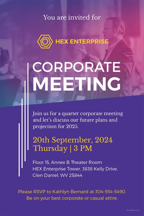 Free Sample Meeting Invitation Template in Microsoft Word, Microsoft