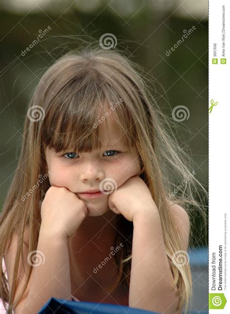 Sad Kid Stock Photo Image Of Emotional Females Blond