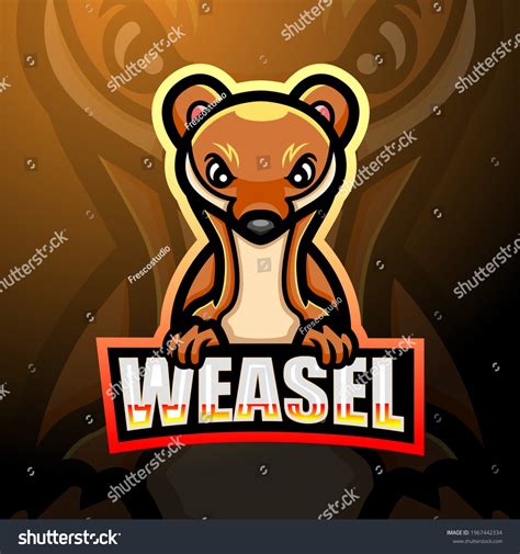 Weasel Esport Logo Mascot Design Stock Vector Royalty Free 1967442334