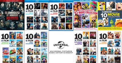 Universal Annonce Plusieurs Coffrets Comprenant Dix Films Chacun En Blu Ray Et Dvd