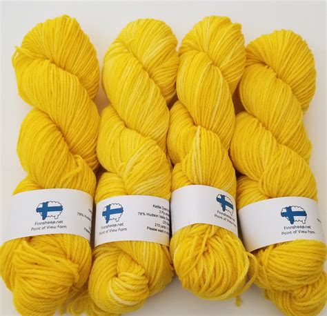Local Wool And Bamboo 3 Ply Hello Yellow Subtle Variegated Yarn