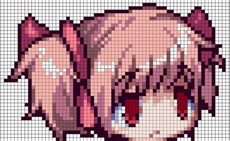 Minecraft Anime Girl Pixel Art Grid Pixel Art Grid Gallery