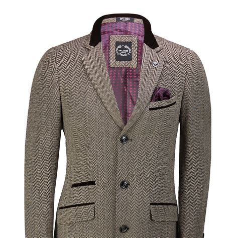 Western dress codesand corresponding attires. Mens Overcoat 3/4 Long Jacket Vintage Herringbone Velvet ...
