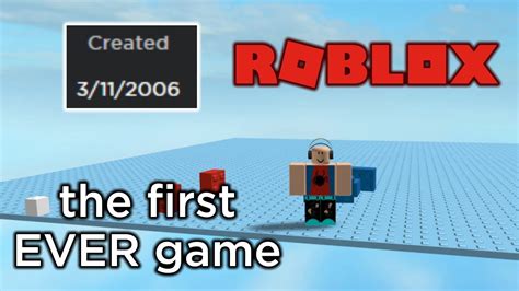 What Was The First Roblox Game Youtube