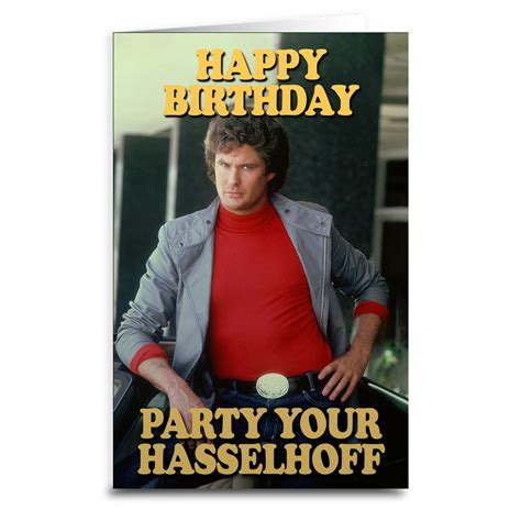 David Hasselhoff Birthday Card The Original Underground