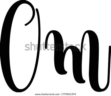 Om Calligraphy Black Color Text On Stock Vector Royalty Free