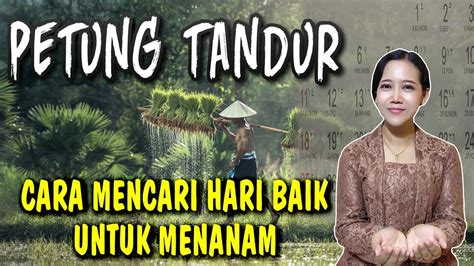 Petung Tandur Cara Mencari Hari Baik Untuk Menanam Hitungan