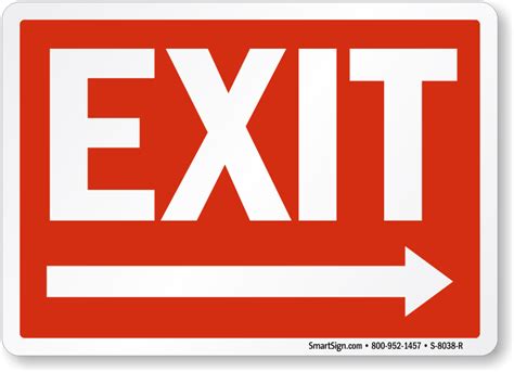 *does not apply to orders containing rigid signs over 36 in either dimension or orders that require freight. Directional Exit Signs With Arrows | Free PDF