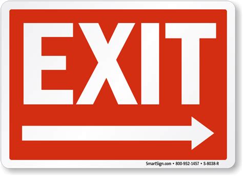 Free printable fortnite directional signs. Directional Exit Signs With Arrows | Free PDF