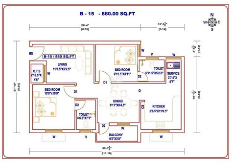 Image Result For 2 Bhk Floor Plans Of 2545 Floor Plans House Layout